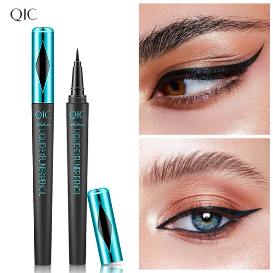 Delineador preto à prova d'água vegano de longa duração com preço de fábrica, caneta delineadora cosmética, delineador líquido